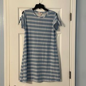Blue and White stripped dress